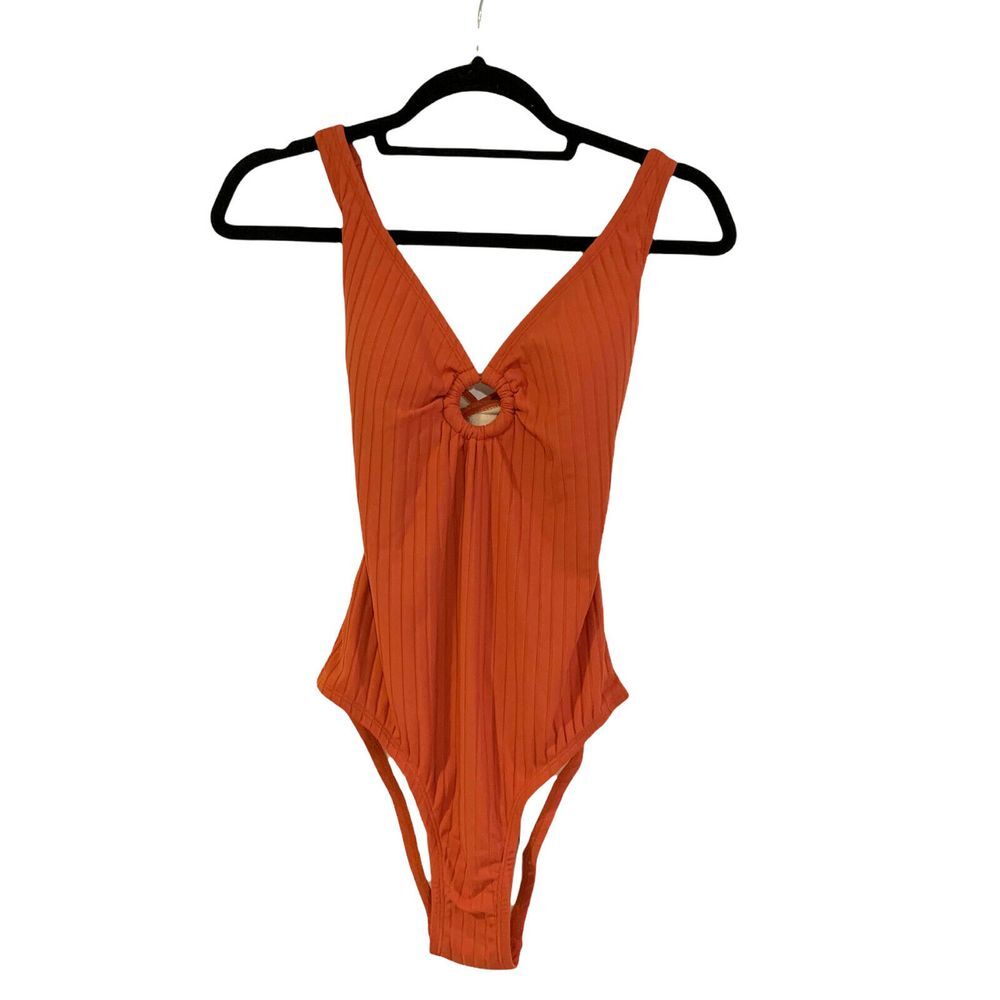 NWT! Ribbed One Piece Swimsuit Kona Sol‎ Medium Med Bathing Suit Swimsuit